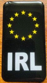 IRL-Euro Flag Sticker - Black Gel 