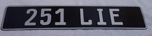 German Silver Font on black plate (Single)