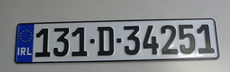 German Black Font on white plate with custom text (Single)