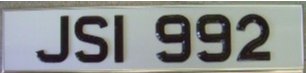  Plastic Rivited Digits Number Plates - White oblong (Single)